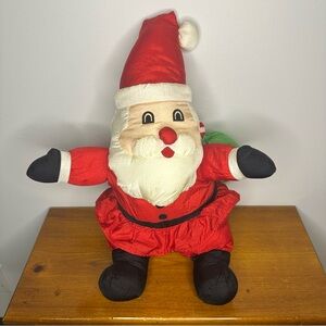 Santa Claus Christmas puffalump stuffed vintage soft 20" International Silver Co